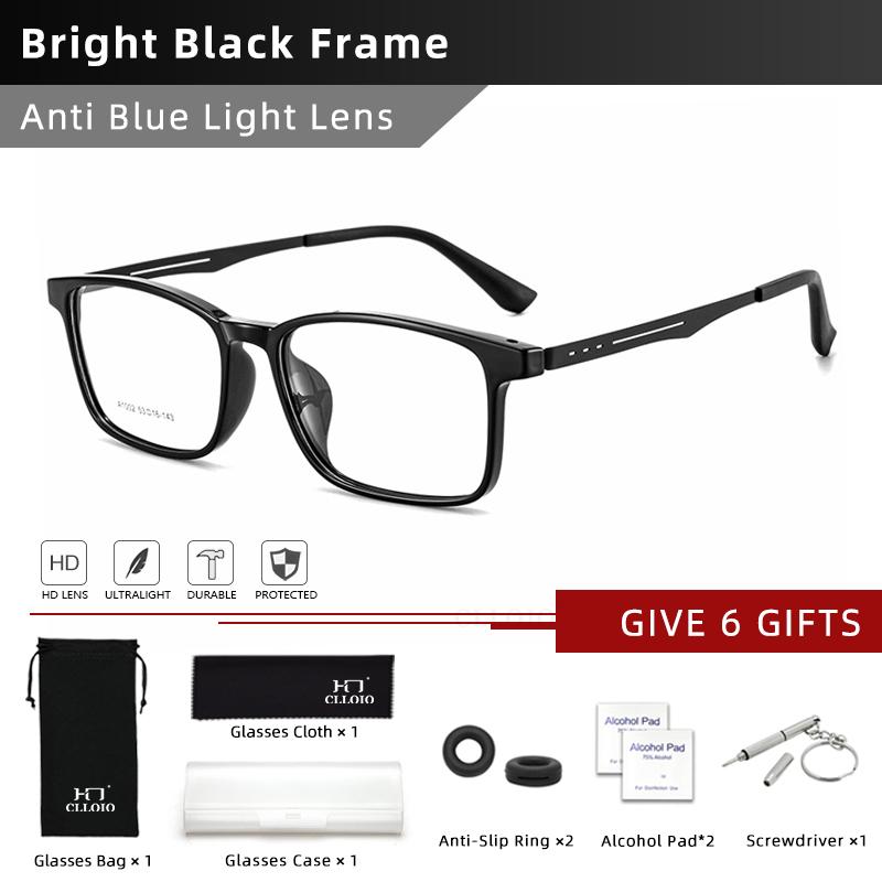 CLLOIO UltraLight Titanium Temple Anti Blue Ray Reading Glasses 1.56 Index Photochromic Myopia Prescription Progressive Glasses