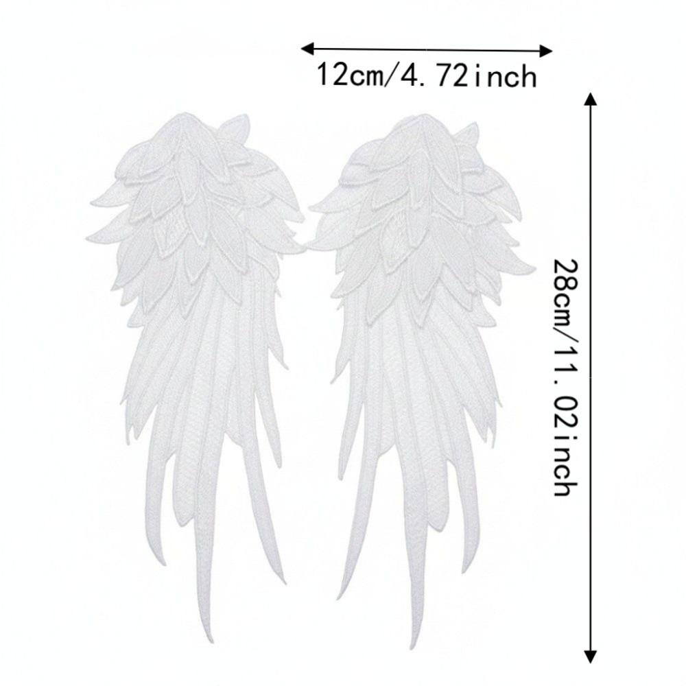 Black White Angel Wing Hair Clip Angel Wing Shape Embroidery Hair Clip Fairy Costume