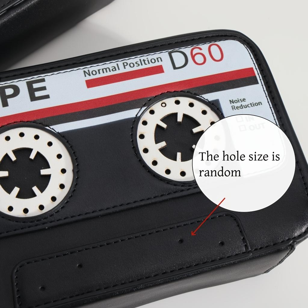 Женская винтажная ретро сумка-кроссбоди в виде кассетного магнитофона, золотистая фурнитура, аксессуар на каждый день, необычный аксессуар, для любителей моды