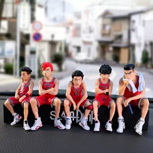 Denyeet Slam Dunk Figures: Hanamichi Sakuragi, Ryota Miyagi, Hisashi Mitsui, and Kaede Rukawa, Model Toys for Car Decoration, Anime Figures, Approx. 8