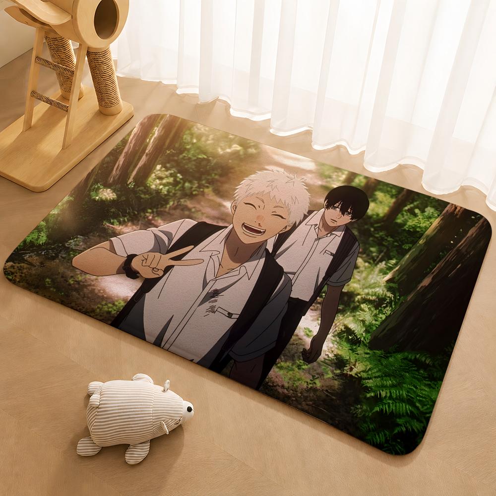 The Summer Hikaru Died anime Floor Mat Floor Mat Soft Flannel Non-Slip Door Rug for Living Room