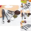 Chic Five Piece Stainless Steel Measuring Spoon Set Perfect For Baking Coffee And Gift Giving