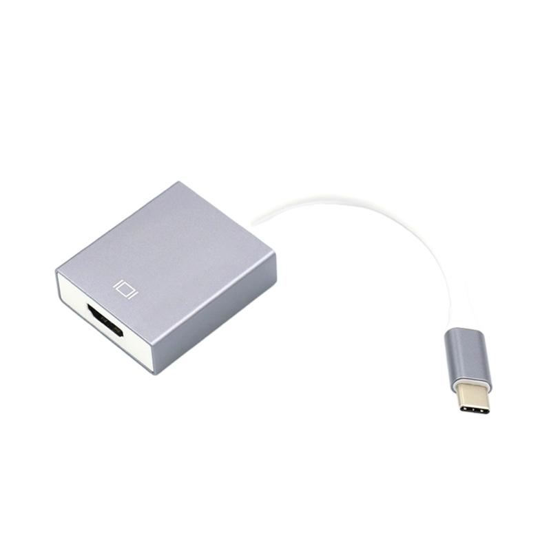 4K USB C на HDMI Адаптер Алюминиевый Корпус Тип C на HDMI Кабель Для Ноутбука Проекции Смартфона Планшетов Телевизора Мониторов