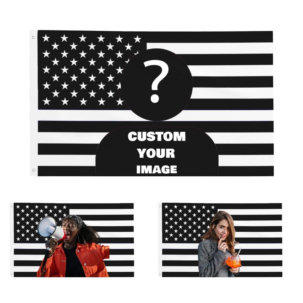 Персонализированный флаг Заказной американский флаг 5x8 футов Дизайн вашего изображения Веселый гобелен Постер для общежития Гостиная Спальня Украшение