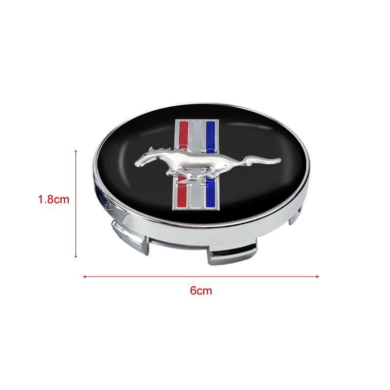 Car Sticker 4Pcs Auto Badge Wheel Center Hub Caps Rim Caps Covers Accessories For Ford Mustang 2015 2017 2018 2005 2006 2007 200