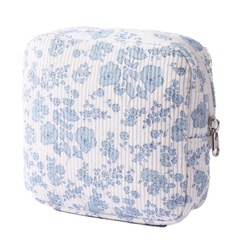 Cute Large Capacity Corduroy Travel Storage Bag Durable Cartoon Travel Wash Handbag Dustproof Corduroy Makeup Bag Home