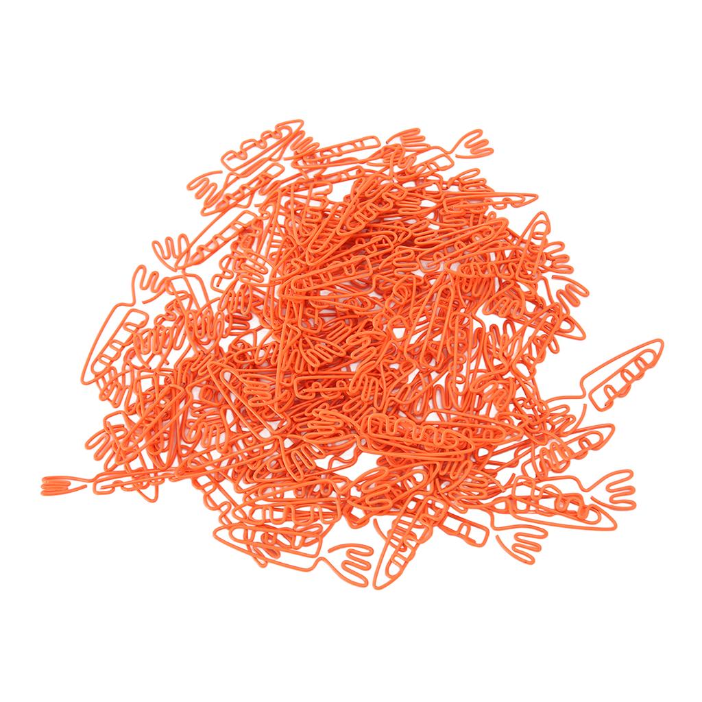 100 шт. скрепок в форме морковки, портативные, милые, забавные, металлические скрепки для организации файлов H