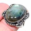 Labradorite Gemstone 925 Sterling Silver Jewelry Ring Size 8 T3W01