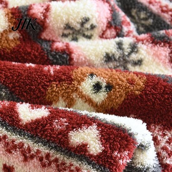 Soft Warm Pajama Set 2Pcs/Set Women Fleece Pajamas Set, Jacquard Texture Multi Purpose Home Wear for Loungewear, Loose Fit Sleepwear Autumn