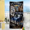 Peterbilt Heavy Trucks Customize Your Name Beach Towel Quick-Dry Soft Microfiber Suitable for Sports Travel Swimming Yoga Bathroom Beach And Pool