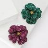 Fashion Heavy Industry Zircon Camellia Brooch Rhinestone Pin Women'S Dress Suit Accessories Corsage Matching
