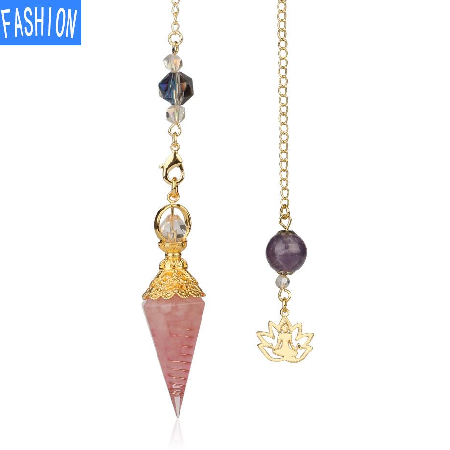 Смешанная аура, маятник природного духа, хрустальный кулон для йоги, позолоченный Будда, идея для медитации, концентрированные ювелирные изделия