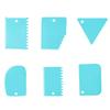 6Pcs/Set Cake Scraper Healthy Non-stick Easy to Clean Flexible Safe Cut Cakes Lightweight Semi-arc Type Scraper for Cake Shop