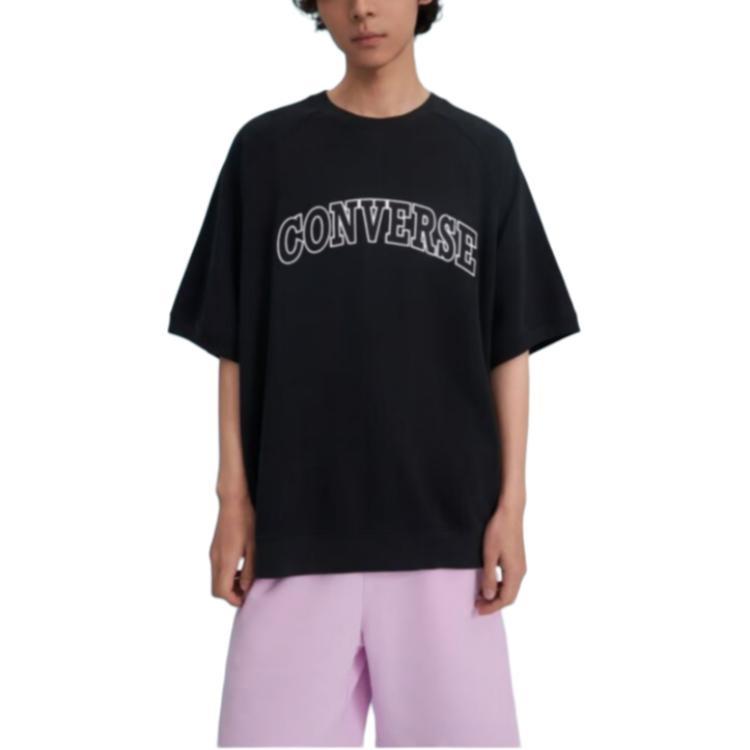 Converse Retro Chuck Crew T-shirt Asia Sizing 'Black' Men's 10026428-A01