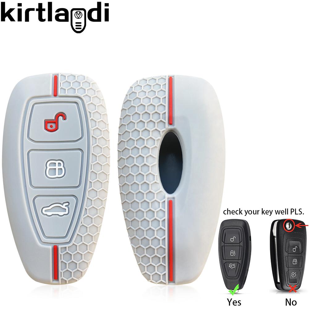 Силиконовый чехол для автомобильного ключа для Ford Kuga Focus Mk3 Mk4 Mondeo Fiesta Titanium Ecosport Transit MK8 чехол для ключа пульта дистанционного управления Аксессуары