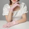 Floral Bride Gloves Wrist Length Full Finger Gloves  for Dinner Fancy Costume Accessories