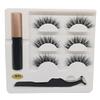 3 пары магнитных 3D накладных ресниц, жидкая подводка для глаз, пинцет, набор для наращивания ресниц