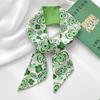 Green Is White And Tender, Long And Small Silk Scarves, Women'S Thin And Narrow Streamers, Tied Hair, Tied Bags, Decorative Souvenir Ribbons