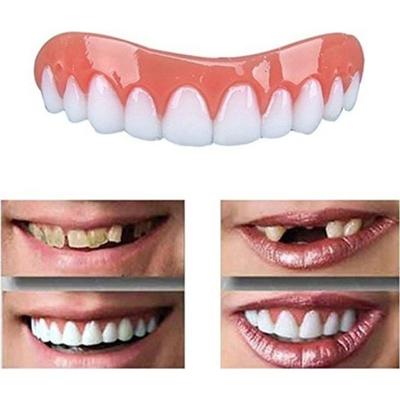 Косметические зубы - Perfect Smile - Гибкая посадка - Блестящие - Белые - Мгновенный комфорт