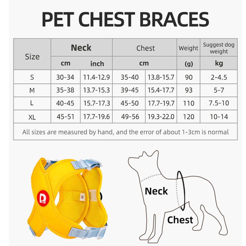 Respirável Pet Harness Vest para cães pequenos e médios, arreios reflexivos, colarinho, Chihuahua Pug, pulseira no peito, Teddy Walking