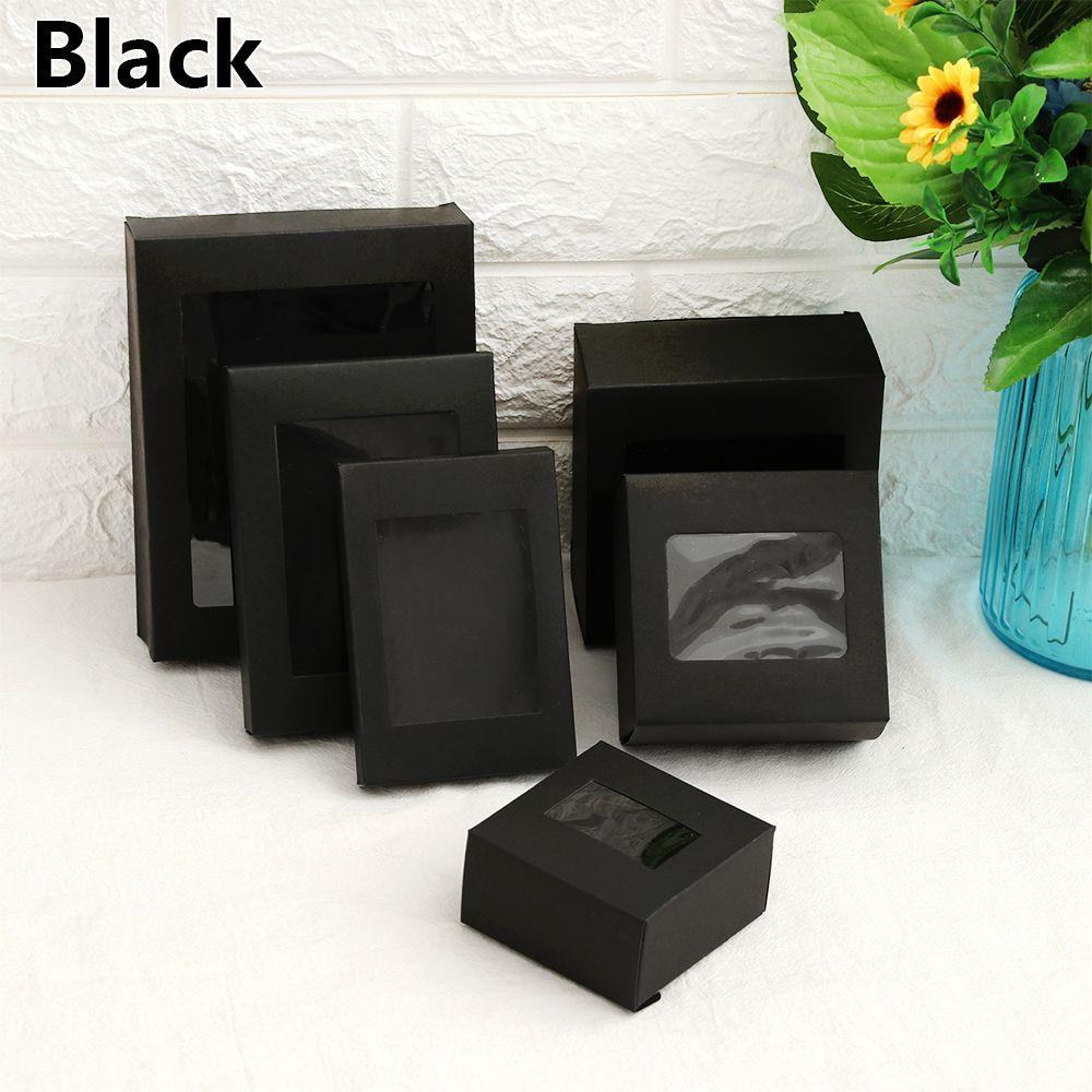 Праздничные принадлежности Подарочный футляр Упаковка для торта Бумажная подарочная коробка Прозрачное ПВХ-окно Мешок для упаковки конфет