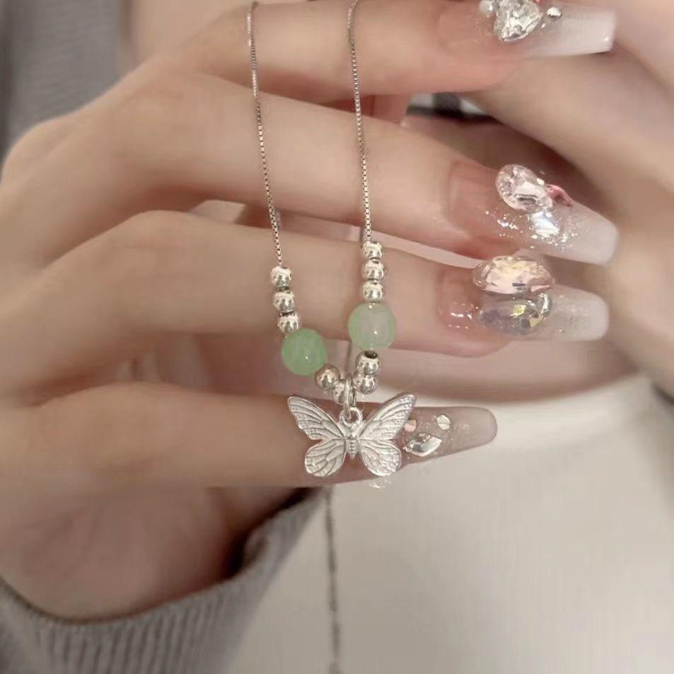 Magic Butterfly Dance Necklace Female Ins Sweet Chinese Style Pendant 2025 New Exquisite and Cute Clavicle Chain