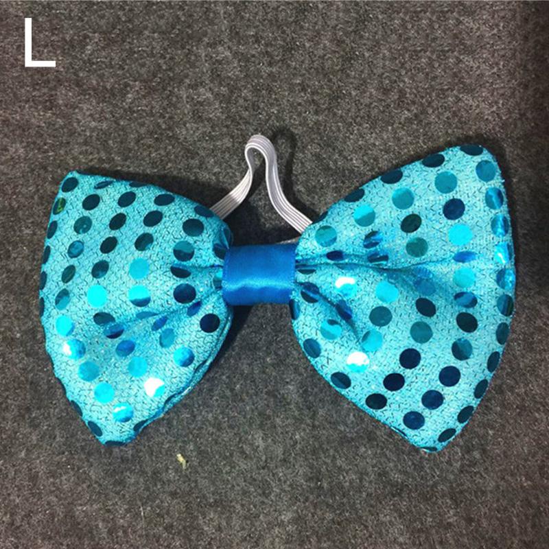 LED Colorful Glitter Sequin Tie Unisex Bow Tie For Bar Night Party Tie Props Tie Wedding Birthday Gift Clothing Accessories JoomZL