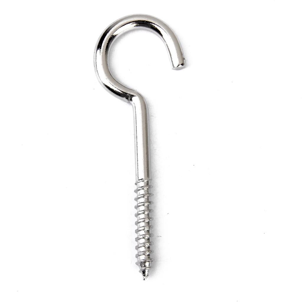 Винт-крючок с ушком 78 х 4,5мм 10шт Серебристый