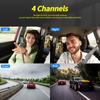 4 Lens Car DVR 4*1080P Video Recorder WIFI APP Dash Cam for Cars Night Vision Rear View Camera 24H Hardware Kit Car Assecories