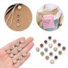 DIY Craft Hat Accessories Flower-shaped Crystal Glass Stone Rhinestone Clothes Decoration Buttons