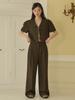 OPENING SUNSHINE Summer Double-Pleat Wide Pants_Brown