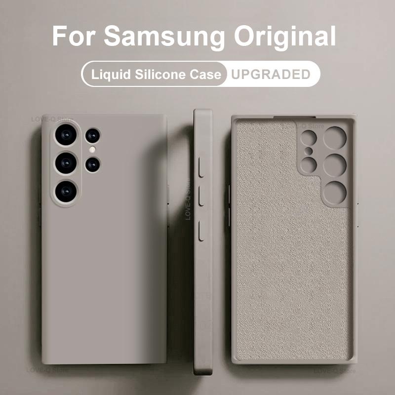 Для S24 Ultra Plus чехлы роскошные жидкие силиконовые чехлы для телефонов Samsung S24 Galaxy S24 S23 Ultra S24Ultra Plus задняя противоударная крышка