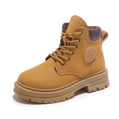 Высококачественные женские кожаные ботильоны в британском стиле, удобные короткие ботинки с нескользящей подошвой, обувь на шнуровке с толстой подошвой