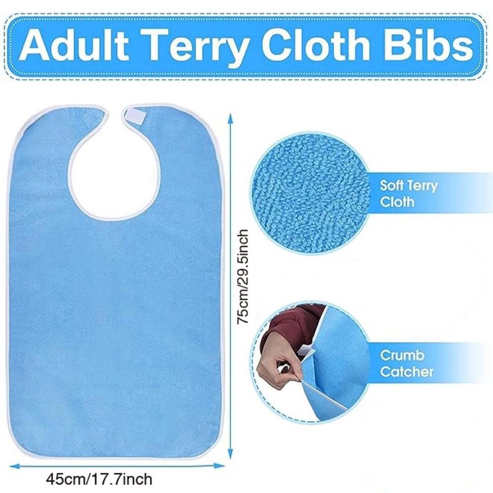 Lightweight Dining Clothing Protectors Soft Daily Care Apron Polyester Dining Cloth Elderly