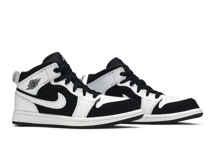 Kids' Sneakers Jordan 1 Mid White Black (PS) White/Black-White