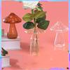 Vase 1PC Transparent Glass Mushroom Tabletop Decoration Home Hydroponic Flower Arrangement Aromatherapy Hotel Home Living