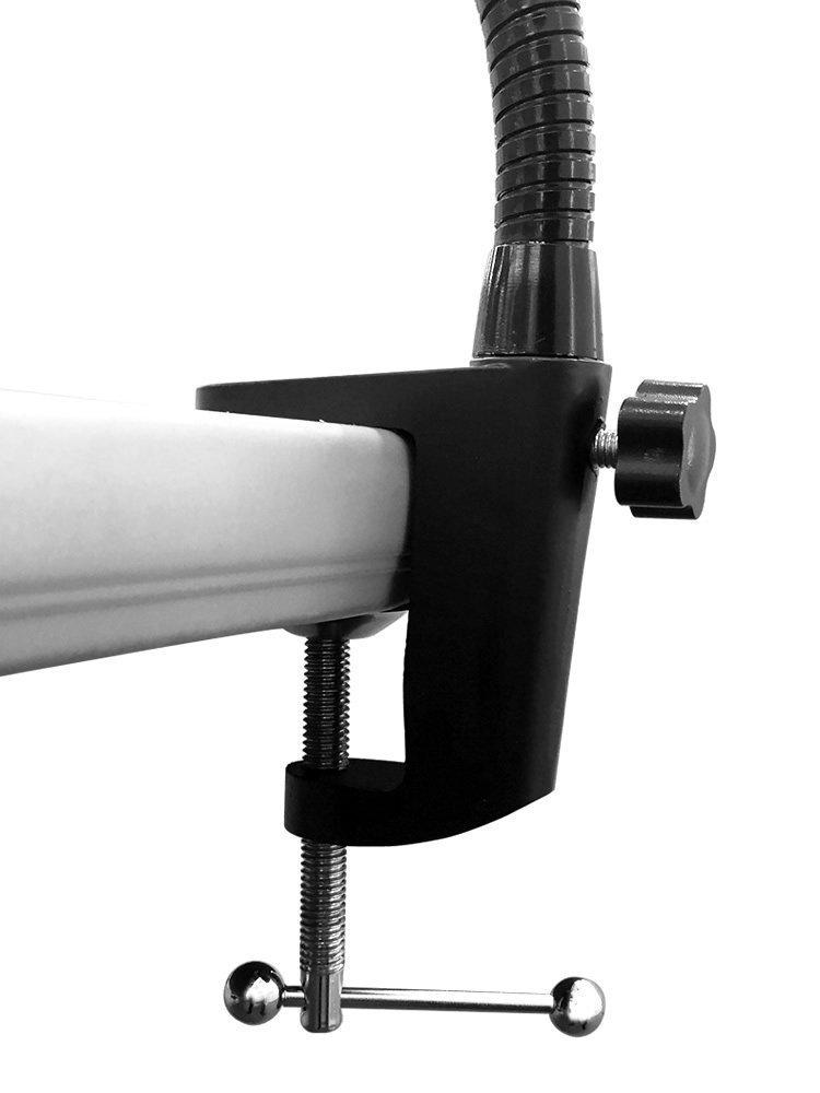 CUSTOMTRY Dynamic Microphone KC Gooseneck Fixed Tabletop Microphone Stand Set Black & (CM-2000 Black) + MDS-4/BK