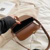 Сумки-седла через плечо для женщин, трендовые модные сумки из искусственной кожи 2024, маленькие сумки на плечо и кошельки, однотонная винтажная сумка