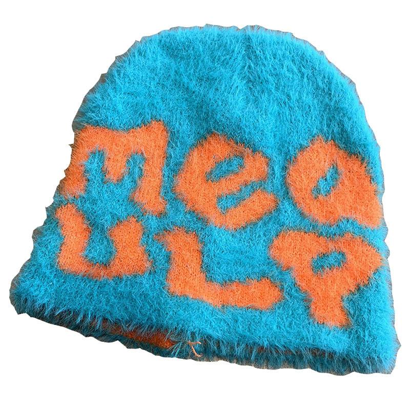Urban Style Lettered Wool Beanie With Thermal Insulation For Men And Women Cold Weather Gear