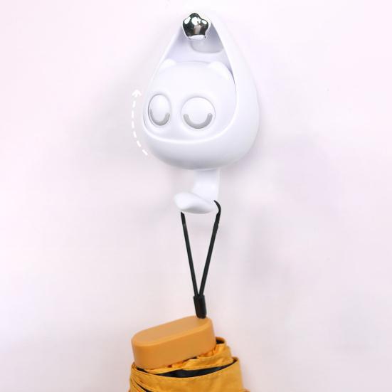 3Pcs Wall Hook Self-adhesive Cartoon Cat Shape Hook Strong Multi-purpose Hangers for Hats Backpacks Keys