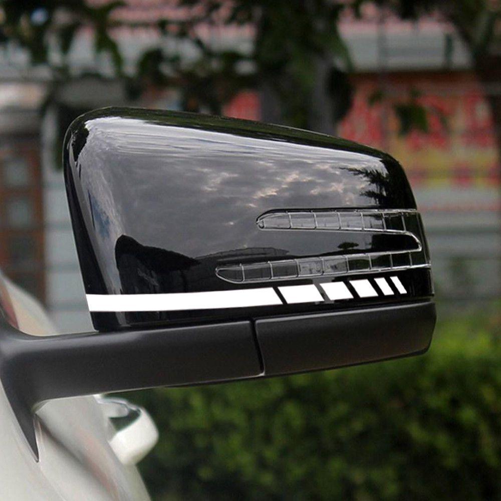 DIY Black/White/Red/Blue Accessories Rearview Side Mirror Sticker Stripe Emblem Vinyl Car Decal
