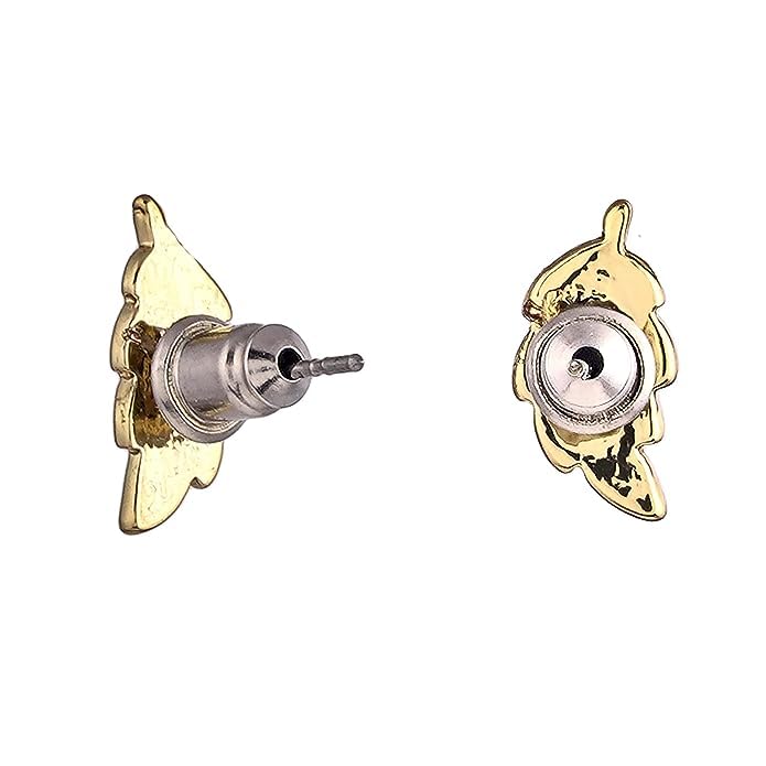 Позолоченные серьги-гвоздики Estele Lone Leaf для девочек