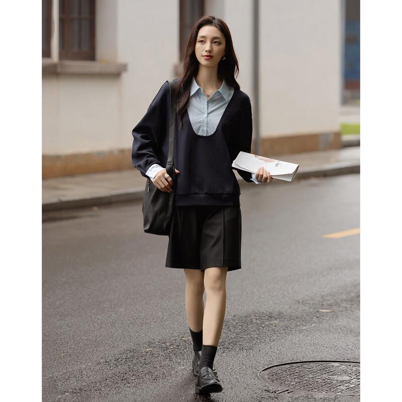 Свитшот Demana Cloud Cotton с вставками, имитирующий двойку