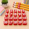 Customizable Pencil Identifiers 30Pcs Numbered Cap Labels, 1-30 Numbers Topper Decoration, Marker Labels Students Clips, Reusable Charms for