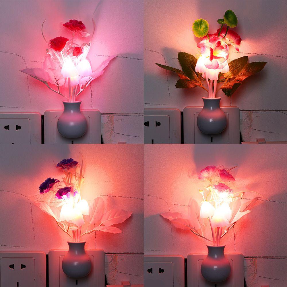 Bedroom Bed Lamp Home Decor Sensation LED Night Light Romantic Flowers Color Changing