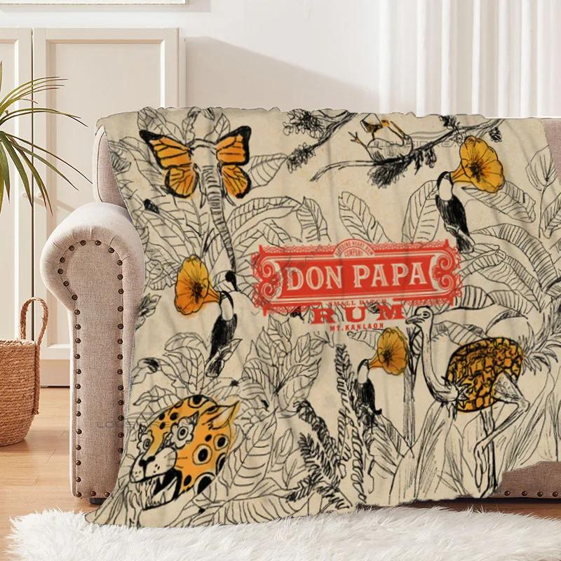 Плед Don Papa Rum Wine Art Patterns Животные Фланелевый Плед Уютное Ленивое Покрытие для Дивана Плед Супер Мягкая Простыня Матрасы