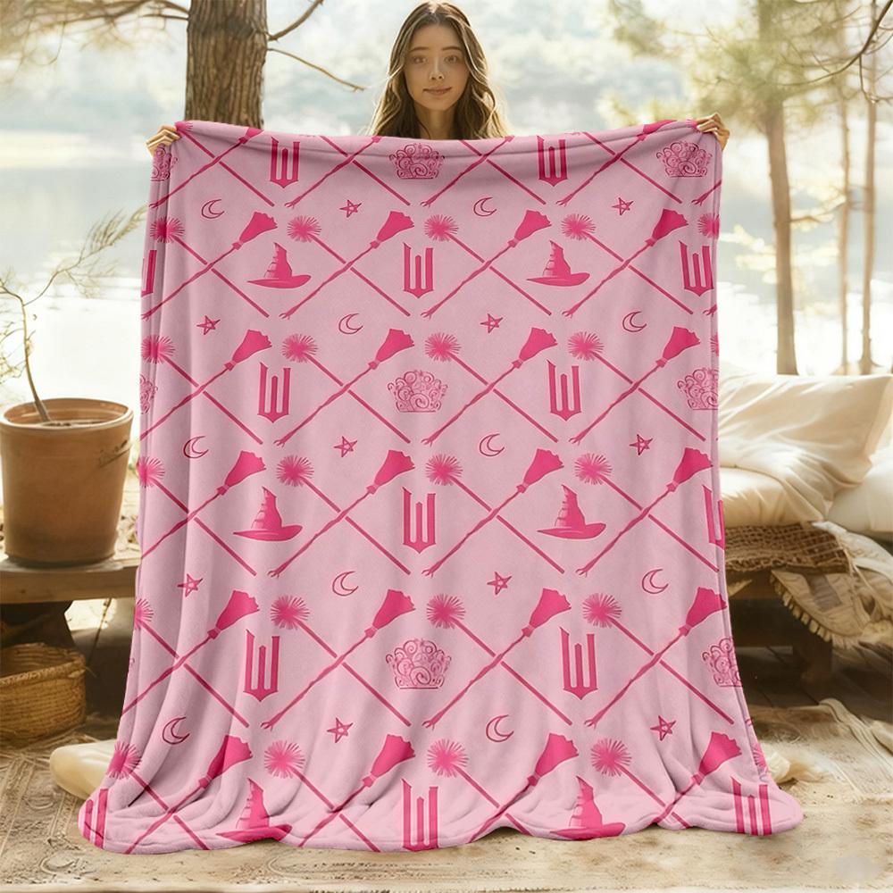 1pc Wicked Outdoor Blanket Lightweight Flannel, Soft & Warm, All-Season Use for Sofa, Outdoor, Camping, Living Room, Office093