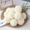 Elegant White Artificial Chrysanthemum Bouquet - High-Quality Polyester All-Season Flowers for Home Decor, Weddings, Parties