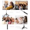 43.7-Inch Multi-function Selfie Stick Desktop Tripod with Telescoping Rod 7 Sections with Phone