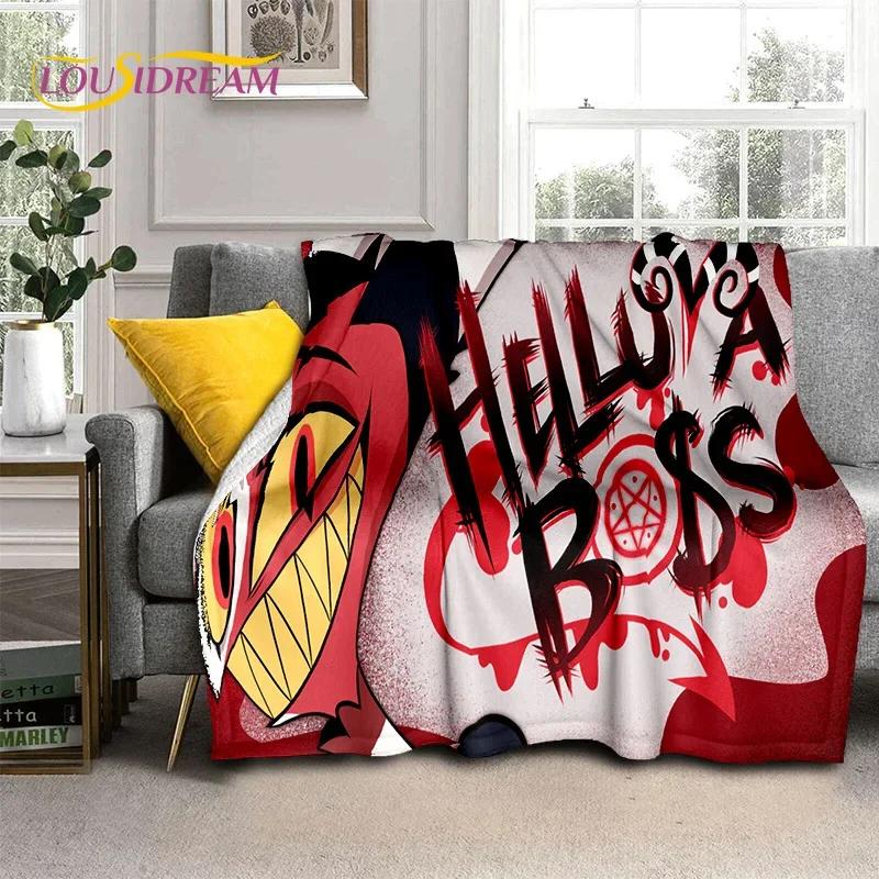 3D H-Helluva Boss Блитцо H-Hazbin Hotel Мультяшное одеяло, Мягкое плед для дома спальни кровати дивана пикника офиса Покрывало